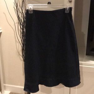 U2 Denim knee length skirt. Small